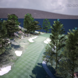 Pebble Beach – Hole 1 – 3D Golf Course